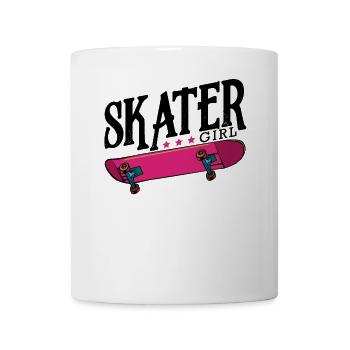 Neon Rosa Skateboard - Tasse - Weiß - Vorne