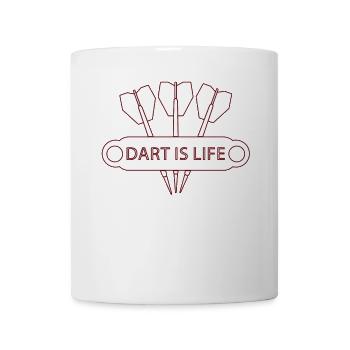 Dart ist Leben Dart-Logo - Tasse - Weiß - Vorne