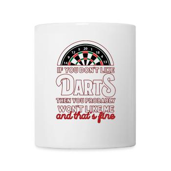 Darts Humor Spruchshirt - Tasse - Weiß - Vorne