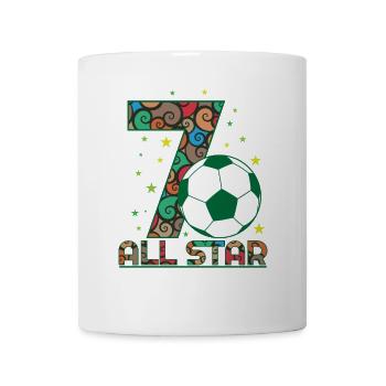 7. Geburtstag Fussball All Star 7 Jahre - Tasse - Weiß - Vorne
