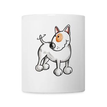 Witziger Bullterrier - Bull Terrier - Geschenk - Tasse - Weiß - Vorne
