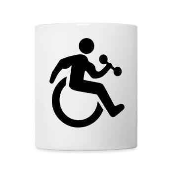 Rollstuhl-Fitness-Symbol # - Tasse - Weiß - Vorne