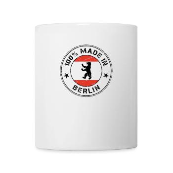Berlin Geburt Baby Berliner Bär Brandenburger Tor - Tasse - Weiß - Vorne