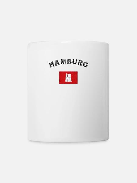 Hamburg Hansestadt Hamburger Hafen Hanseat Flagge - Tasse - Weiß