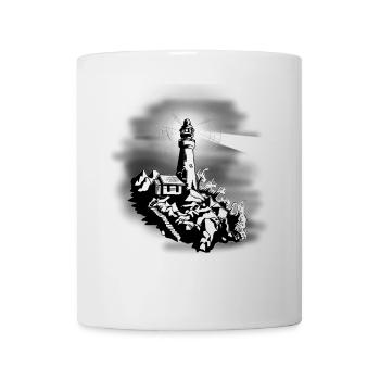 Phare de la mer de Mer Nautik Nature Ahoi bateau - Mug blanc - blanc - Devant