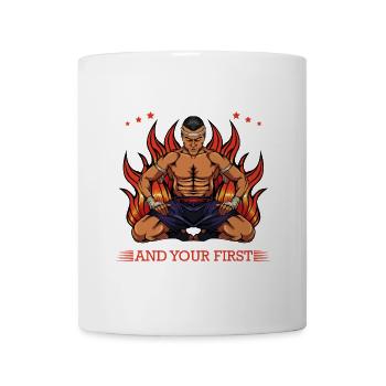 Kickboxing Fire : Première leçon gratuite - Mug blanc - blanc - Devant