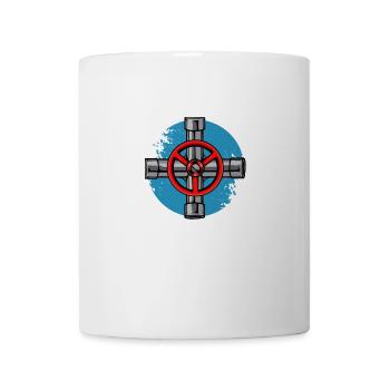Tubular Statement with Valve Wheel - Mug - white - Front