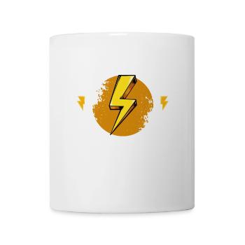 Motif de cercle d’éclair avec expression - Mug blanc - blanc - Devant