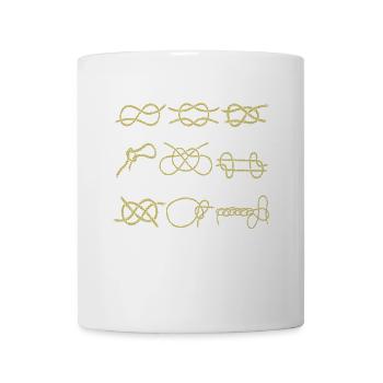 Boote Knoten Palstek, Kreuzknoten Achterknoten - Tasse - Weiß - Vorne