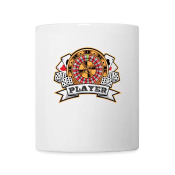 Poker Gambling Casino Roulette Dice Gift - Mug - white - Front