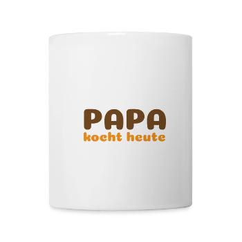 Papa kocht heute - Tasse - Weiß - Vorne
