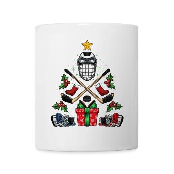 Hockey Weihnachten Helm Sticks - Tasse - Weiß - Vorne
