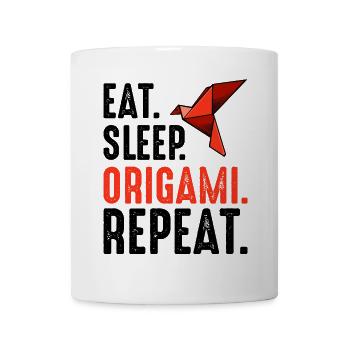 Oiseau Origami Rouge - Mug blanc - blanc - Devant