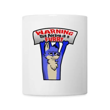 Achtung diese Person ist ein Furry - Tasse - Weiß - Vorne