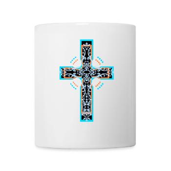 Croix Croix Jésus Eglise Dieu Le Pape Crucifix - Mug blanc - blanc - Devant