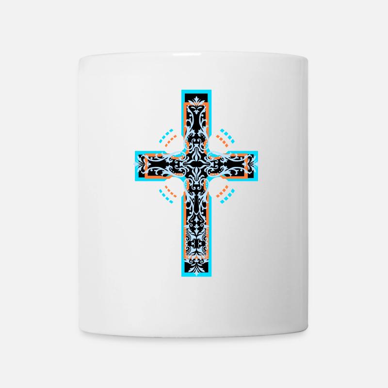 Croix Croix Jésus Eglise Dieu Le Pape Crucifix - Mug blanc - blanc