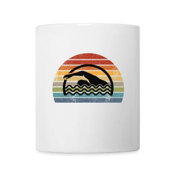 Schwimmen Schwimmer Retro - Tasse - Weiß - Vorne