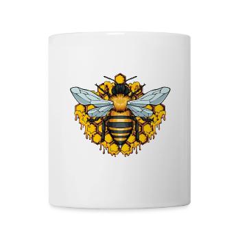 Bienenflüsterer mit Honigwaben - Tasse - Weiß - Vorne
