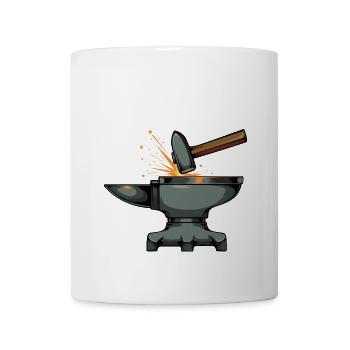 Schmiede Funken und Amboss - Tasse - Weiß - Vorne