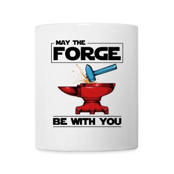 Frappe de l’étincelle du marteau du forgeron - Mug blanc - blanc - Devant