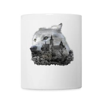 Wolf, Wolfskopf und der Harz - Tasse - Weiß - Vorne