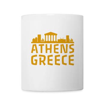 Athènes Grèce Silhouette Chemise Design - Mug blanc - blanc - Devant