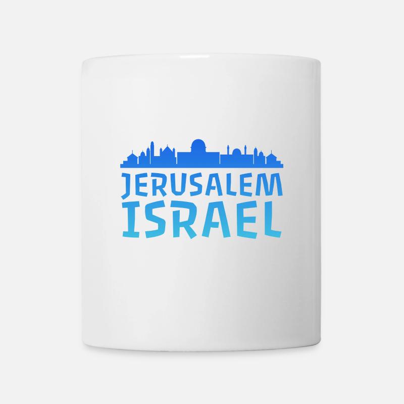Jerusalem Israel Skyline Design - Tasse - Weiß