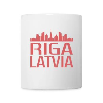 Stylish Riga Skyline Illustration - Mug - white - Front