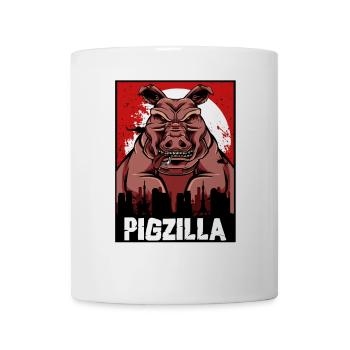 Pigzilla Stadtkaiju - Tasse - Weiß - Vorne