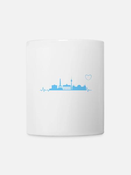 Berlin Herzschlag EKG Spree Hauptstadt - Tasse - Weiß