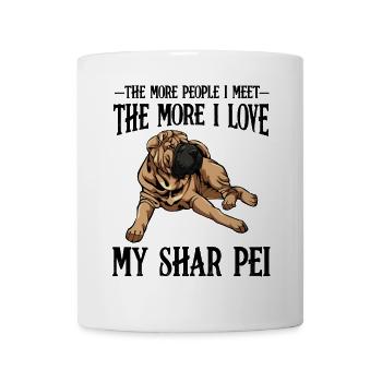 Lässiger Bulldoggen-Lounge-Print Shar Pei - Tasse - Weiß - Vorne