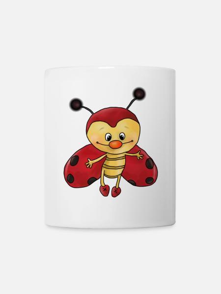 putziger Marienkaefer - Tasse - Weiß