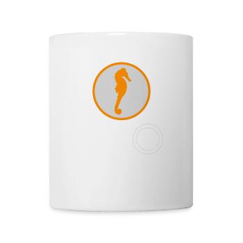 Seepferdchen Abzeichen Meeresbewohner Schwimmen - Tasse - Weiß - Vorne