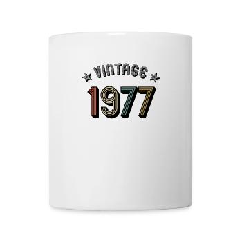 1977 Vintage Retro Jahrgang Geburtsjahr Geburtstag - Tasse - Weiß - Vorne