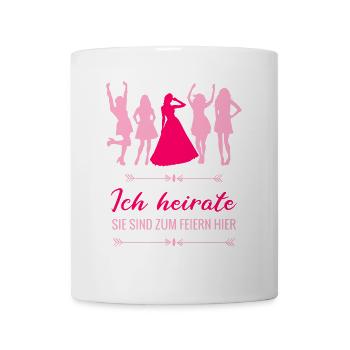 Poltern Junggesellinnenabschied - Ich heirate - Tasse - Weiß - Vorne