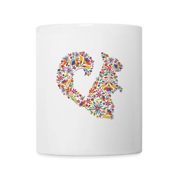 Blumen-Eichhörnchen - Tasse - Weiß - Vorne