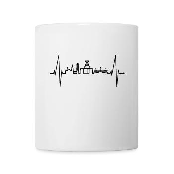 Bochum heartbeat Bochum skyline Heimat Ruhrpott - Mug - white - Front