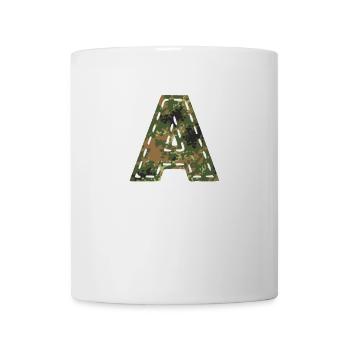A letter camouflage camouflage spot Bundeswehr sewn - Mug - white - Front