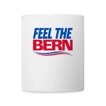 Feel The Bern - Bernie Sanders - Red and Blue - Mug - white - Front