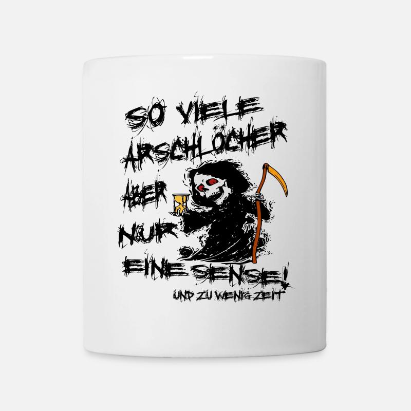 Lustiger Sensenmann - Tasse - Weiß