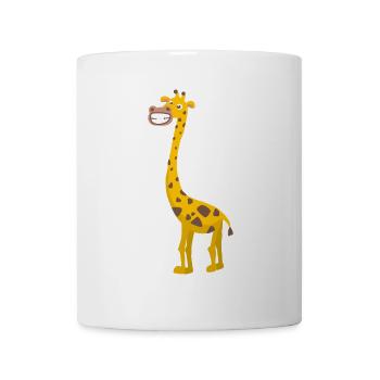 Children's motif: Giraffe proudly shows its white teeth - Mug - white - Front