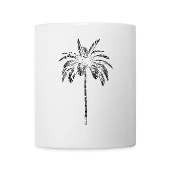 Palm Beach Outfit Beachwear Surfing Aloha Palm Trees - Mug - white - Front