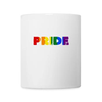 Pride Farbenrausch mit Proud Schrift - Tasse - Weiß - Vorne