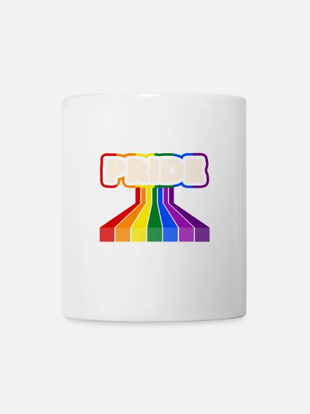 Pride Rainbow Block Design - Mug - white