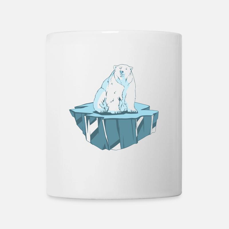 Eisbär auf Eisscholle - Tasse - Weiß