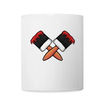 Malen Pinsel Maler - Tasse - Weiß - Vorne