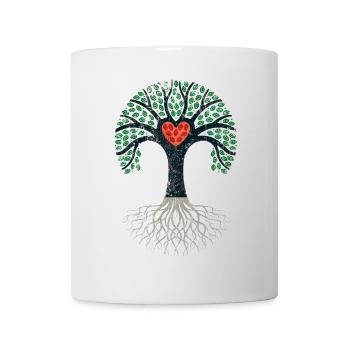 baum garten natur öko bio familie herz wachsen lol - Tasse - Weiß - Vorne