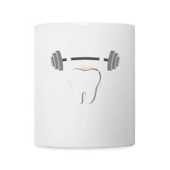 Tooth Force Weight Lifting Motif - Mug - white - Front