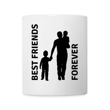 Bestfriendsforever, Vater, Kinder, Geschenk - Tasse - Weiß - Vorne