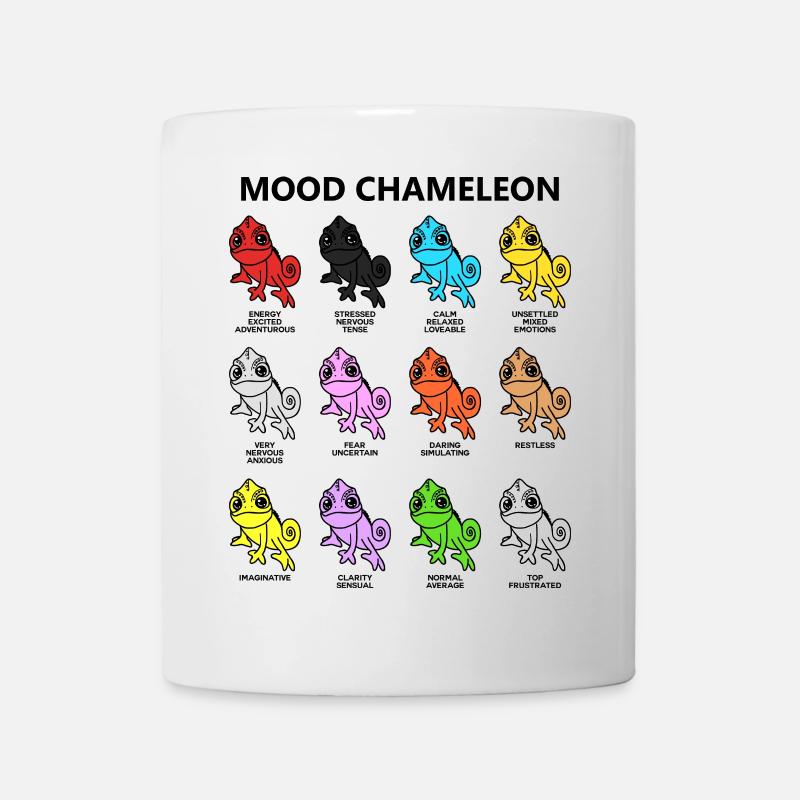 Mood Moody Chameleon Characters Funny Animals - Mug - white